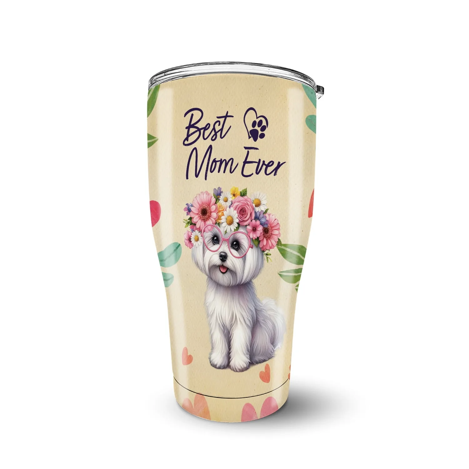 Best Maltese Mom Ever Happy Mother S Day 30Oz Stainless Steel Tumbler Insulated Cup With Lid
