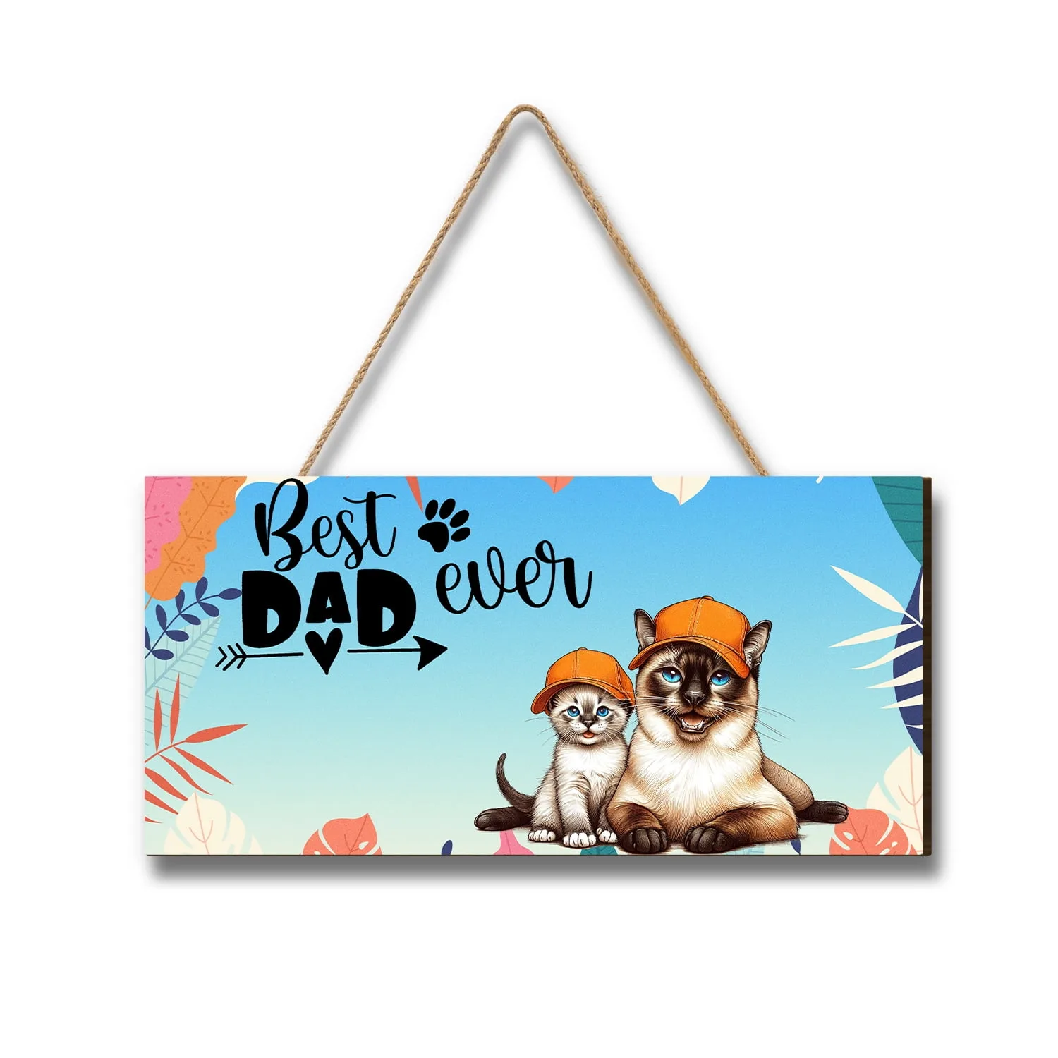 Best Siamese Dad Ever Happy Father S Day Landscape Wood Sign Cat Lover Kitten Owner Gifts