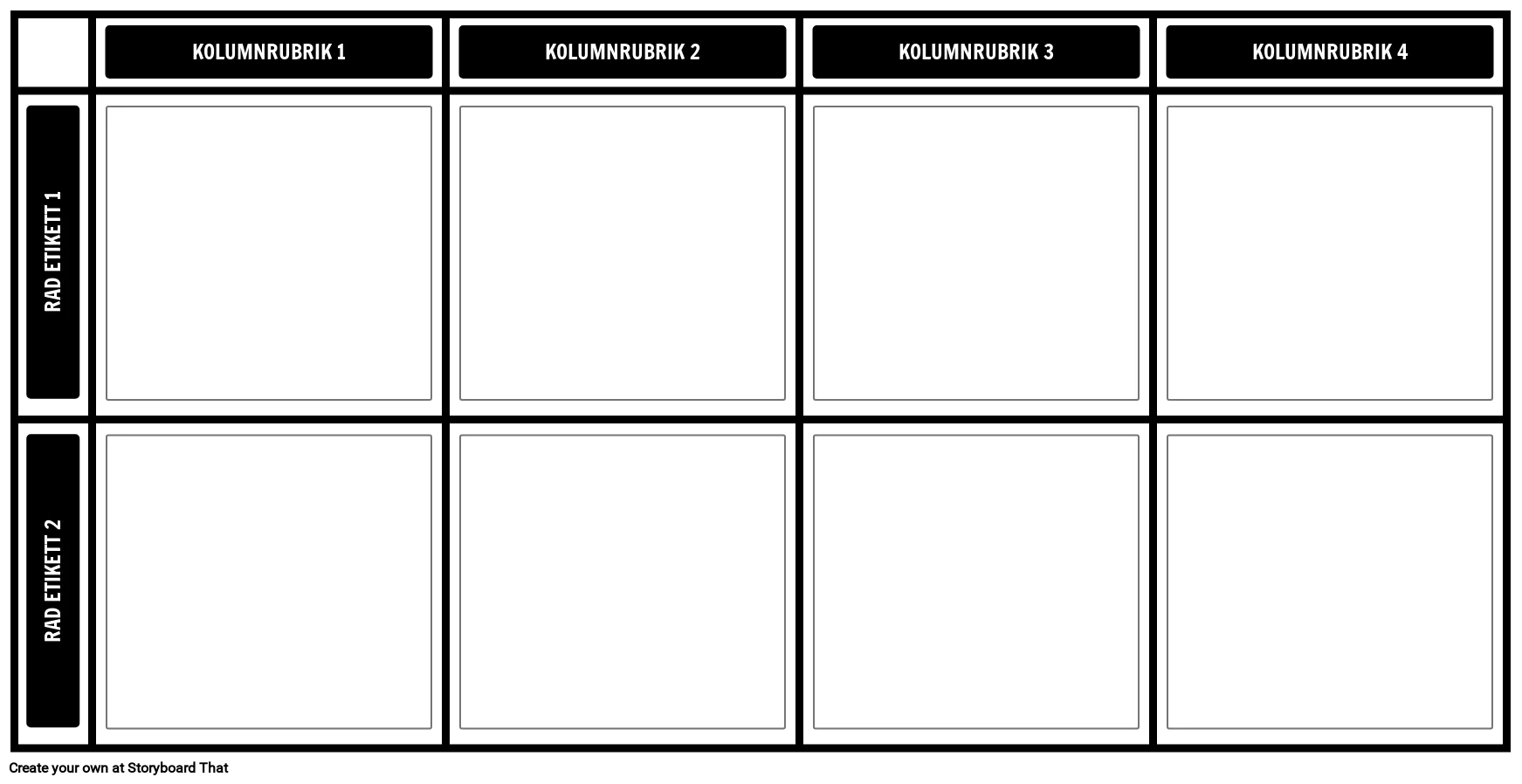 Blank 2X4 Diagram Storyboard Von Sv Examples