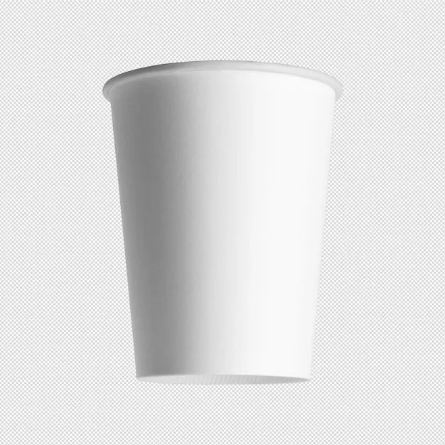 Blank White Paper Cup Psd Template