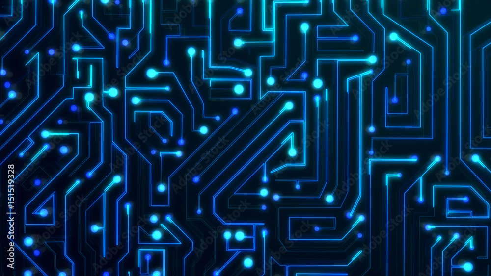 Blue Circuit Wallpaper