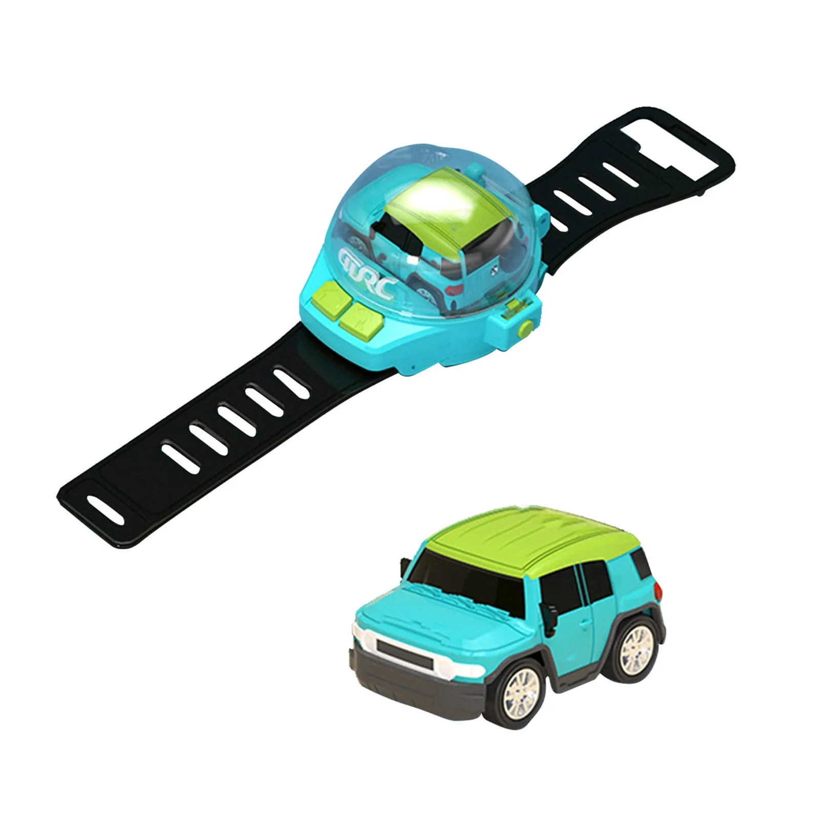 Blue Mini Car Watch Toy With Remote Control 2 4Ghz Racing Car Watch For Kids 9 45X2 56 Inches