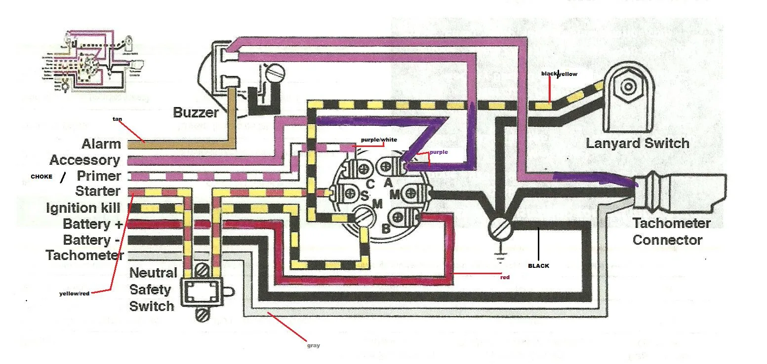 Boat Ignition Switch Wiring Diagram Mercury Outboard Kill 51 Off