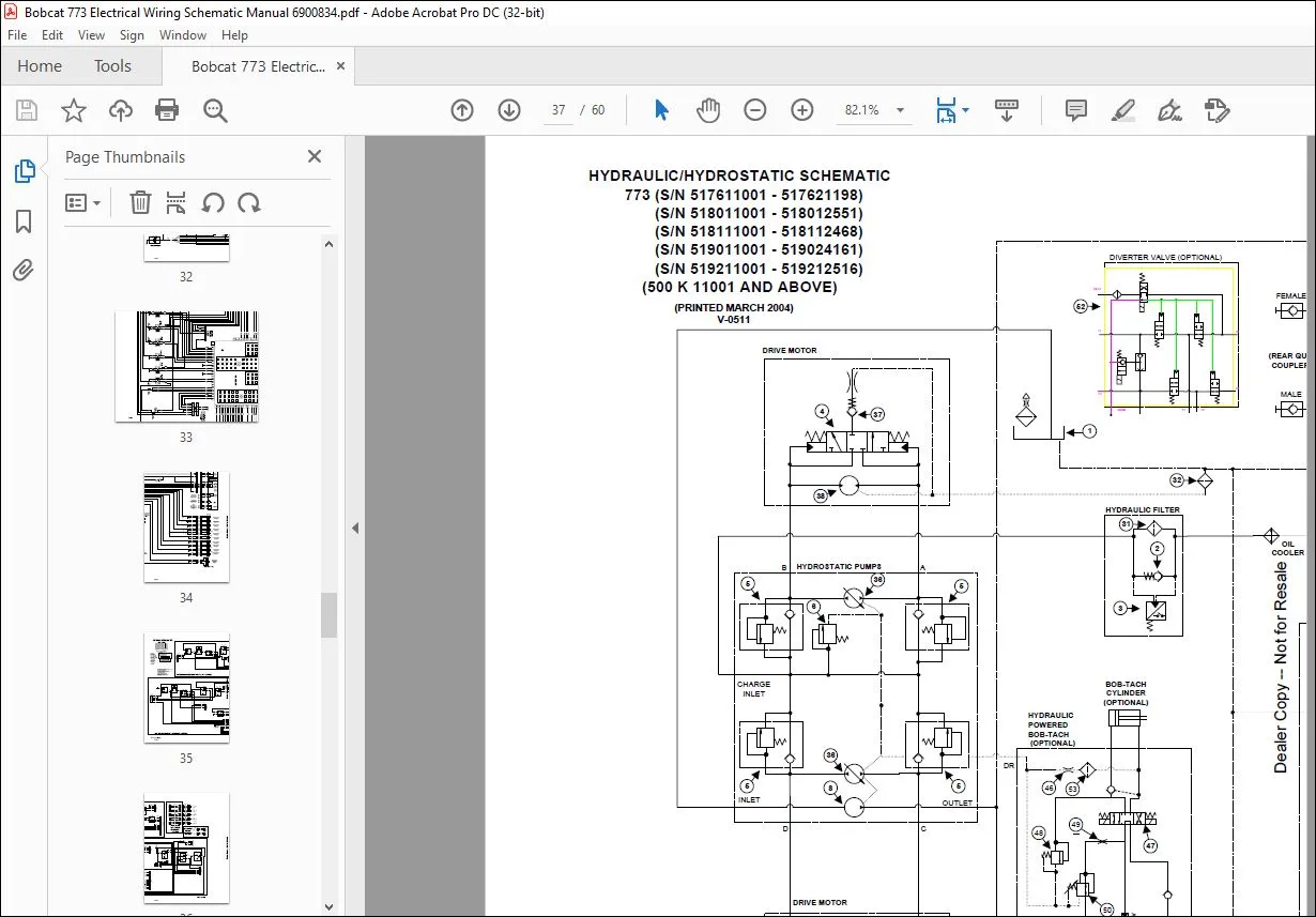 Bobcat 773 Electrical Wiring Schematic Manual 6900834 Pdf Download Heydownloads Manual