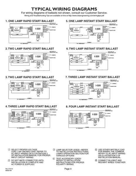 Bodine Emergency Ballast Wiring Diagram