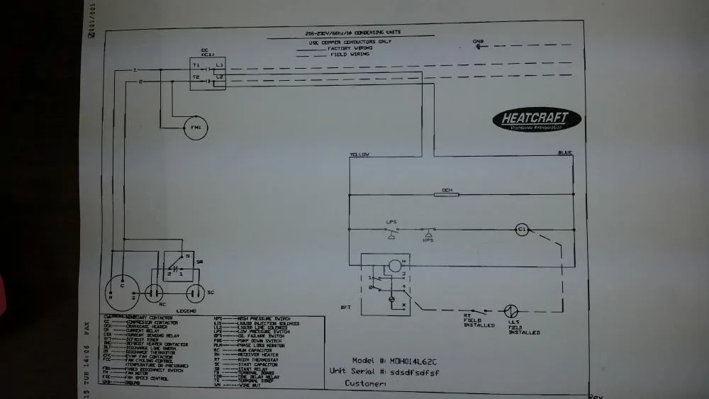 Bohn Refrigeration Wiring Diagrams Let1201F