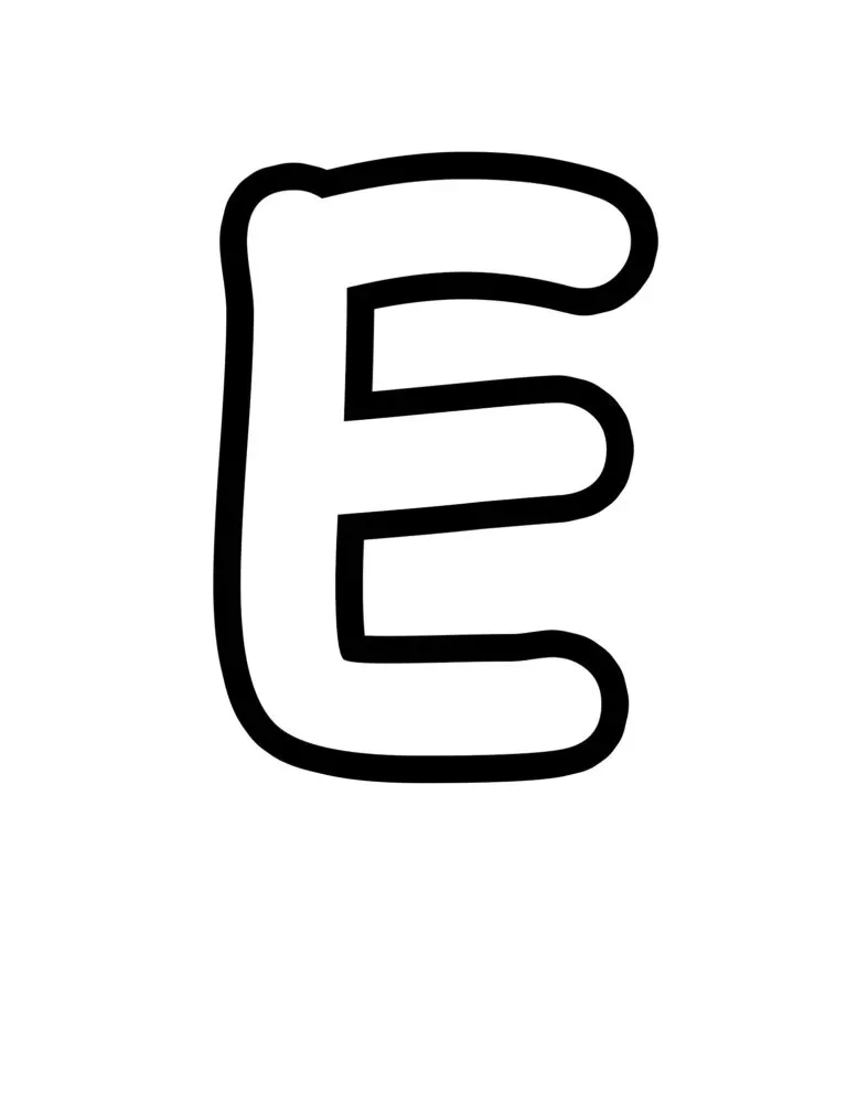 Bubble Letter Capital E