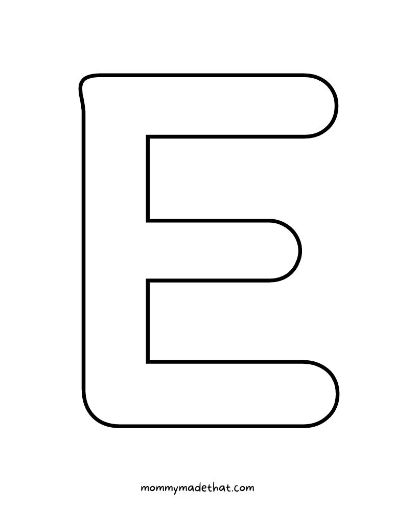 Bubble Letter Capital E