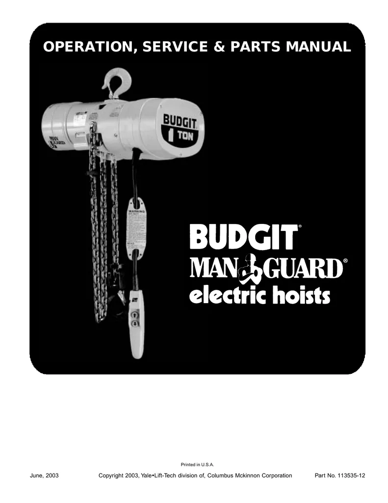 Budgit Hoist Parts Diagram General Wiring Diagram