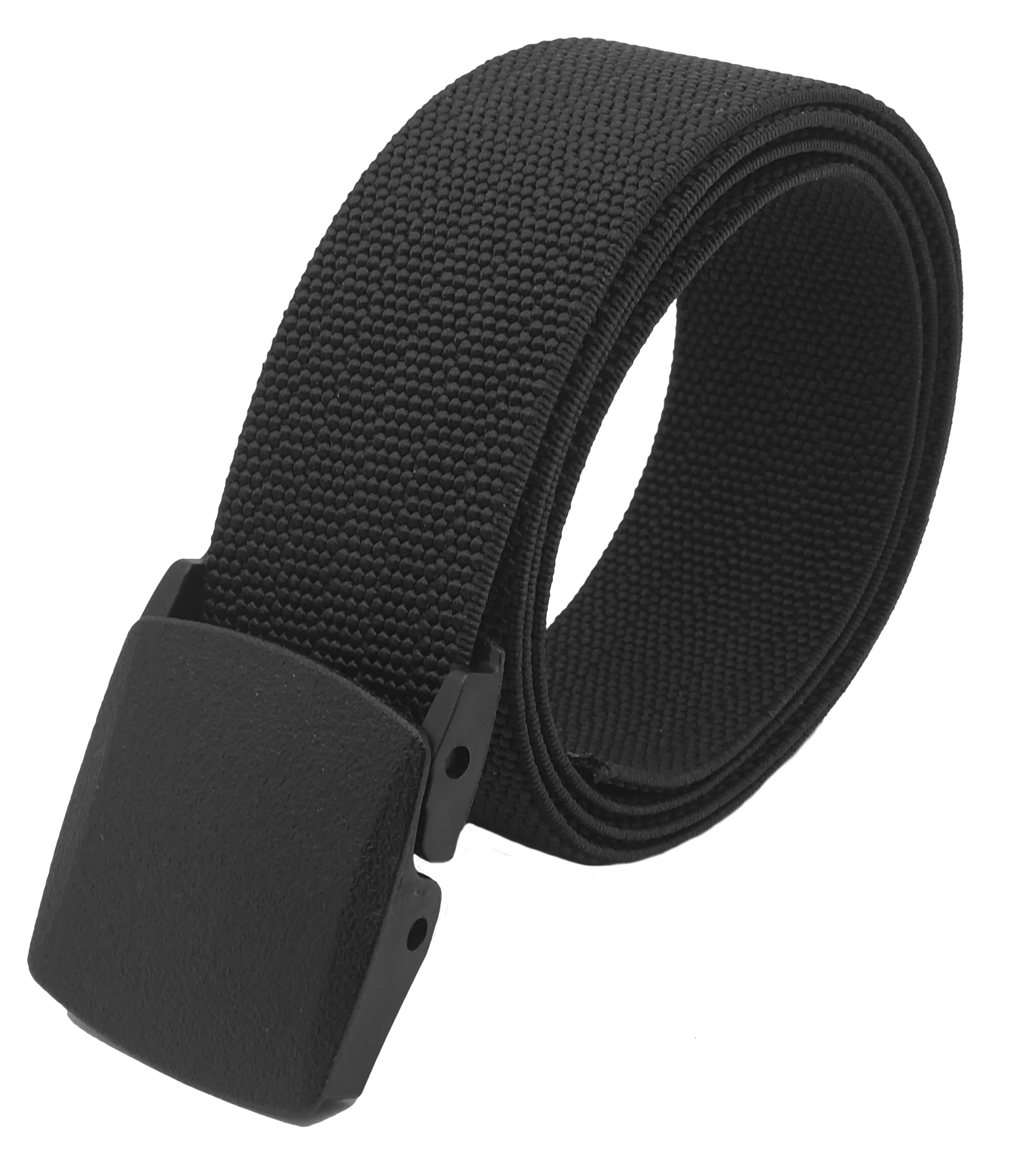Build A Belt Men S Tactical Elastic Military Belt With Plastic Buckle Large Black Walmart