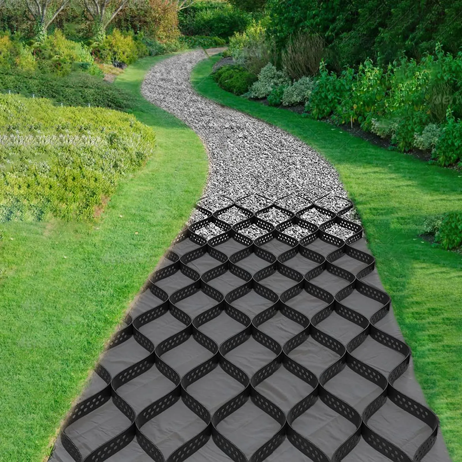 Buy 2 Thick Gravel Ground Grid 9Ft X 17Ft Geo Grid Driveway Stabilization Grids Gravel