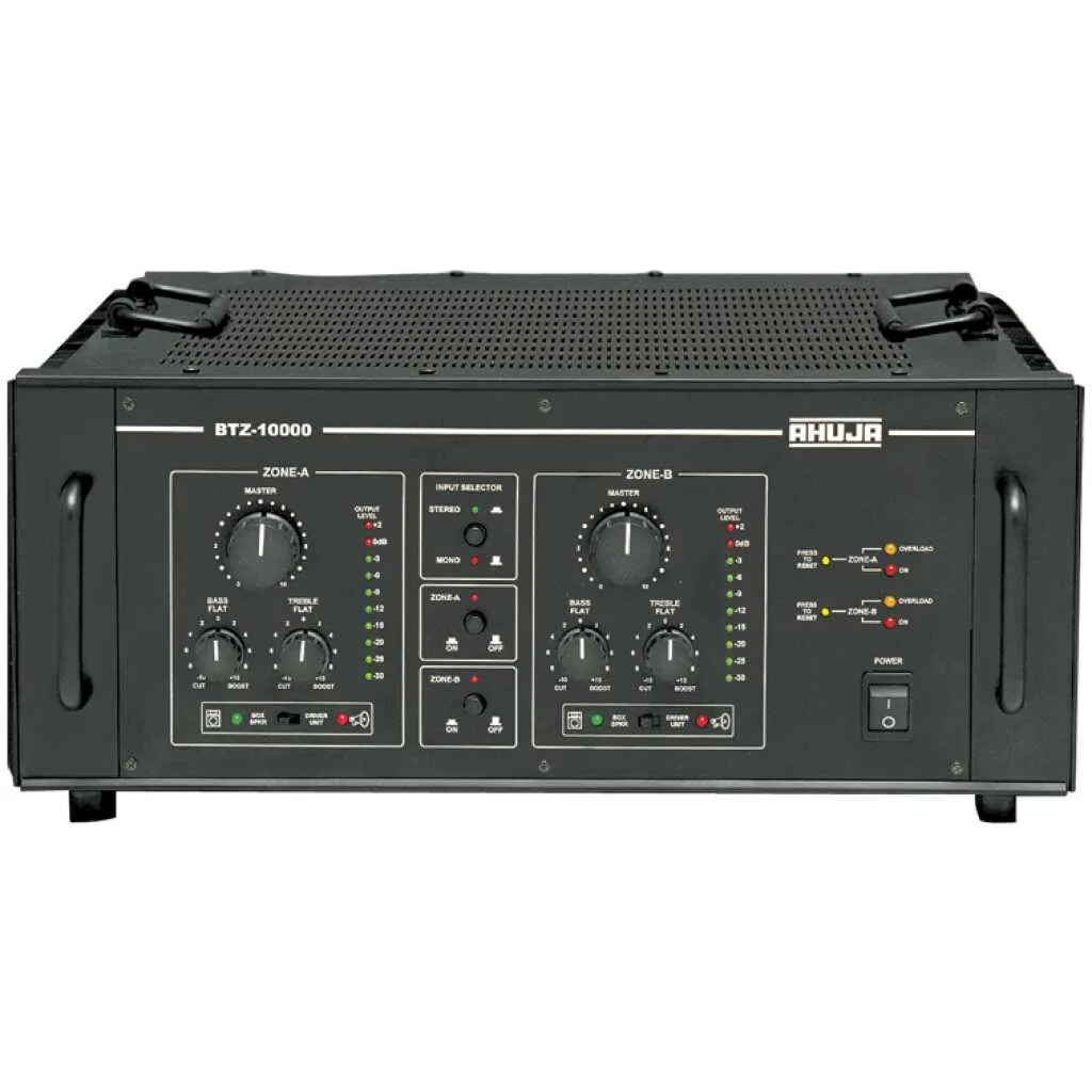 Buy Ahuja Btz 10000 Power Amplifiers 1000 Watts 2 Zone Power Amplifier