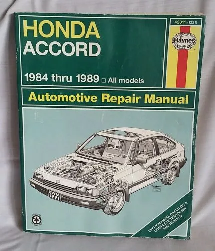 Buy Haynes Automotive Repair Manual Honda Accord 1984 Thru 1989 In Gainesville Georgia United