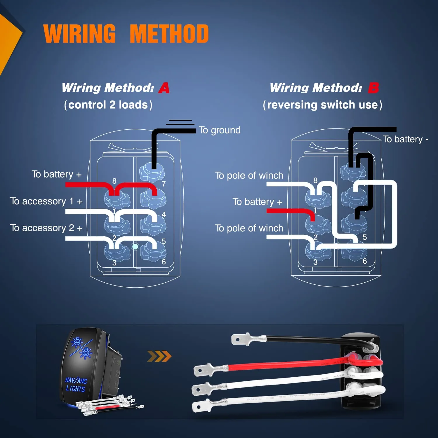 Buy Nilight Nav Anc Rocker Switch 7Pin Navigation Anchor Lights تبديل التبديل عند إيقاف تشغيل