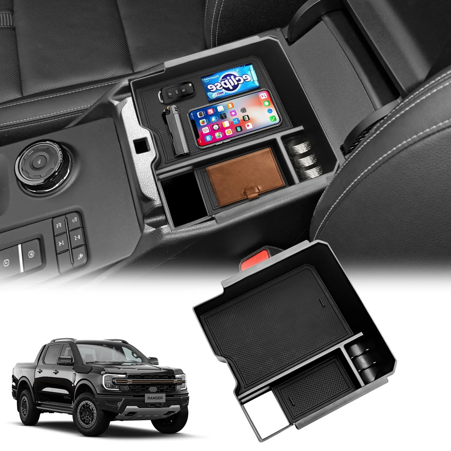 Buy Tuamfo For 2024 Ford Ranger Center Console Organizer For 2024 Ford Ranger 2024 Ford Ranger