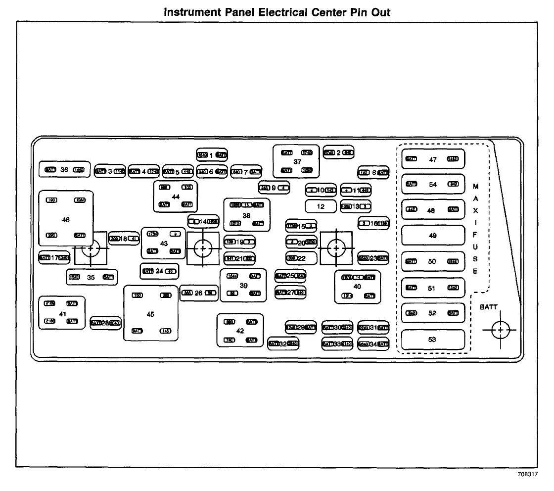 C5 Corvette Interior Fuse Box Diagram