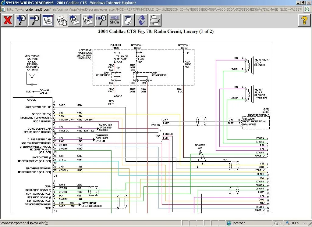 Cadillac Wiring Diagrams Schematics