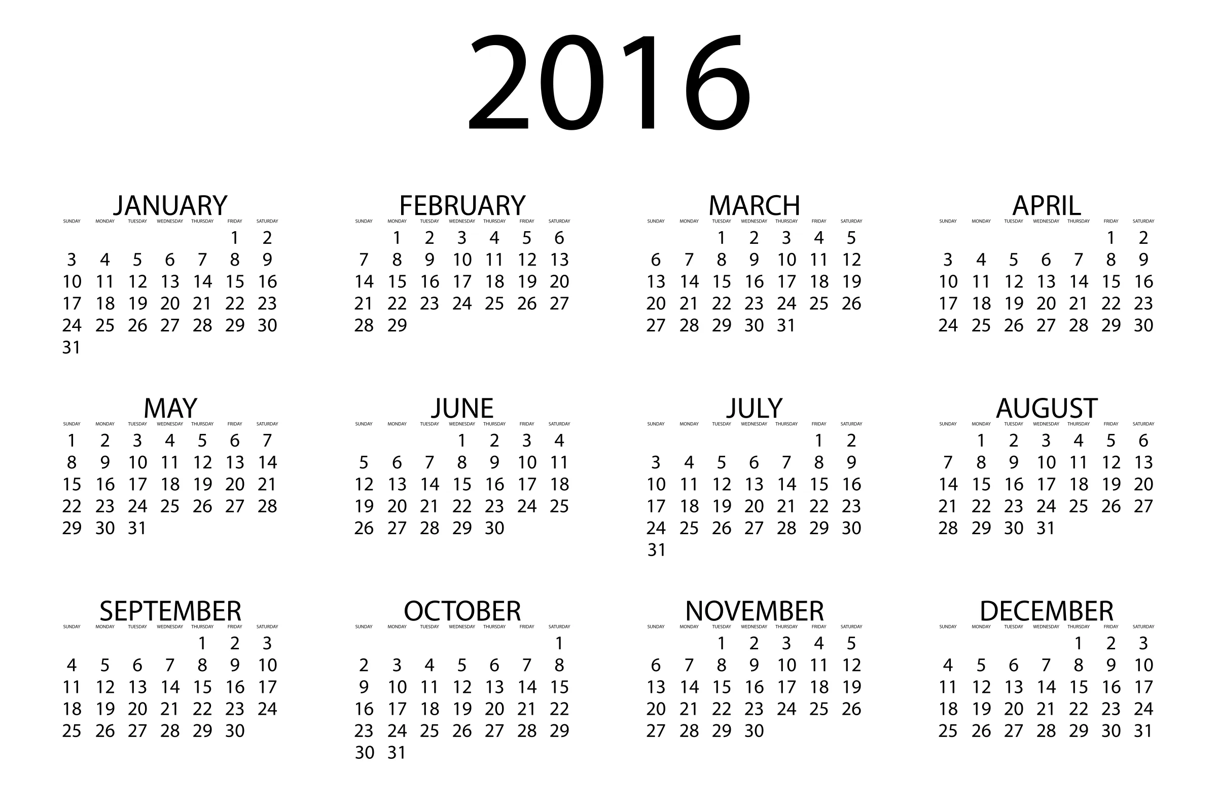 Calendar 2016 Imgok