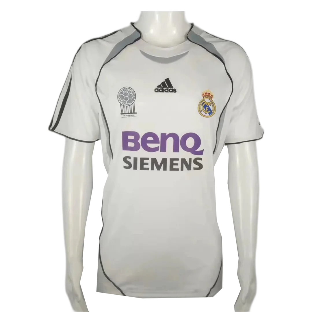 Camiseta Retro 2006 07 Real Madrid Primera Equipación Local Hombre Adidas Versión Replica