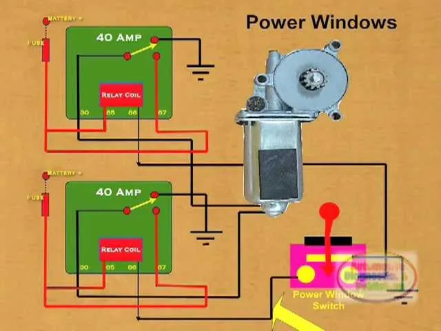 Car Power Window Switch Wiring Diagram