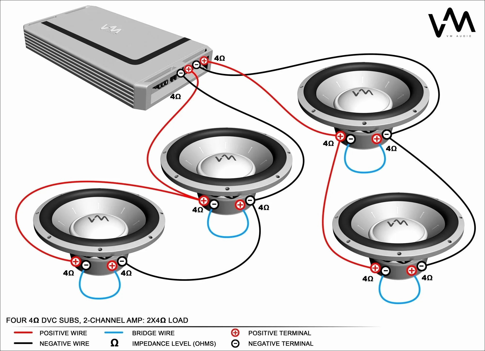 Car Wiring Diagram With 4 Speakers 2 Tweeters And Subwoofers