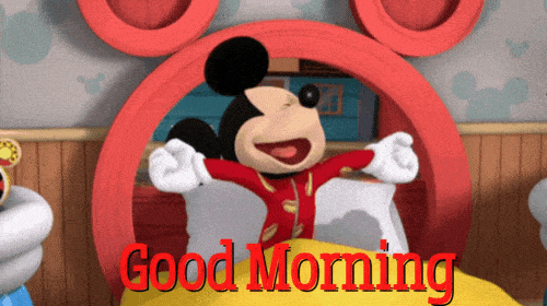 Cartoon Images Of Mickey Mouse Good Morning Gif