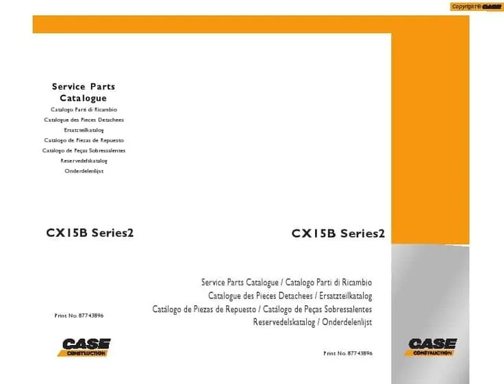 Case Cx15B Series2 Mini Excavators Part Book Manual Pdf Download Electrical Circuit Diagram