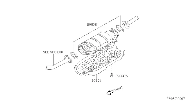 Catalyst Converter Exhaust Fuel Ure In 1990 Nissan 240Sx