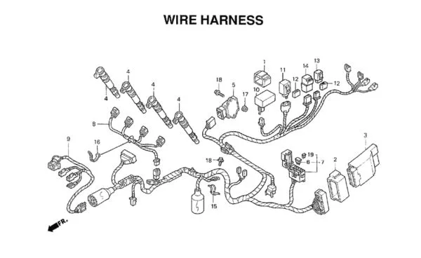 Cbr F4I Headlight Diagram Cbr Cbr600Rr F4I 600Rr Cbr1000Rr D
