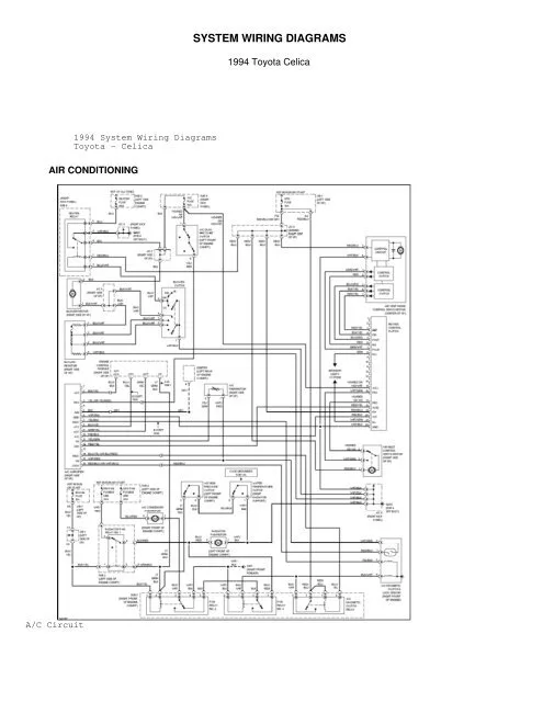 Celica Wiring Diagram Celicatech