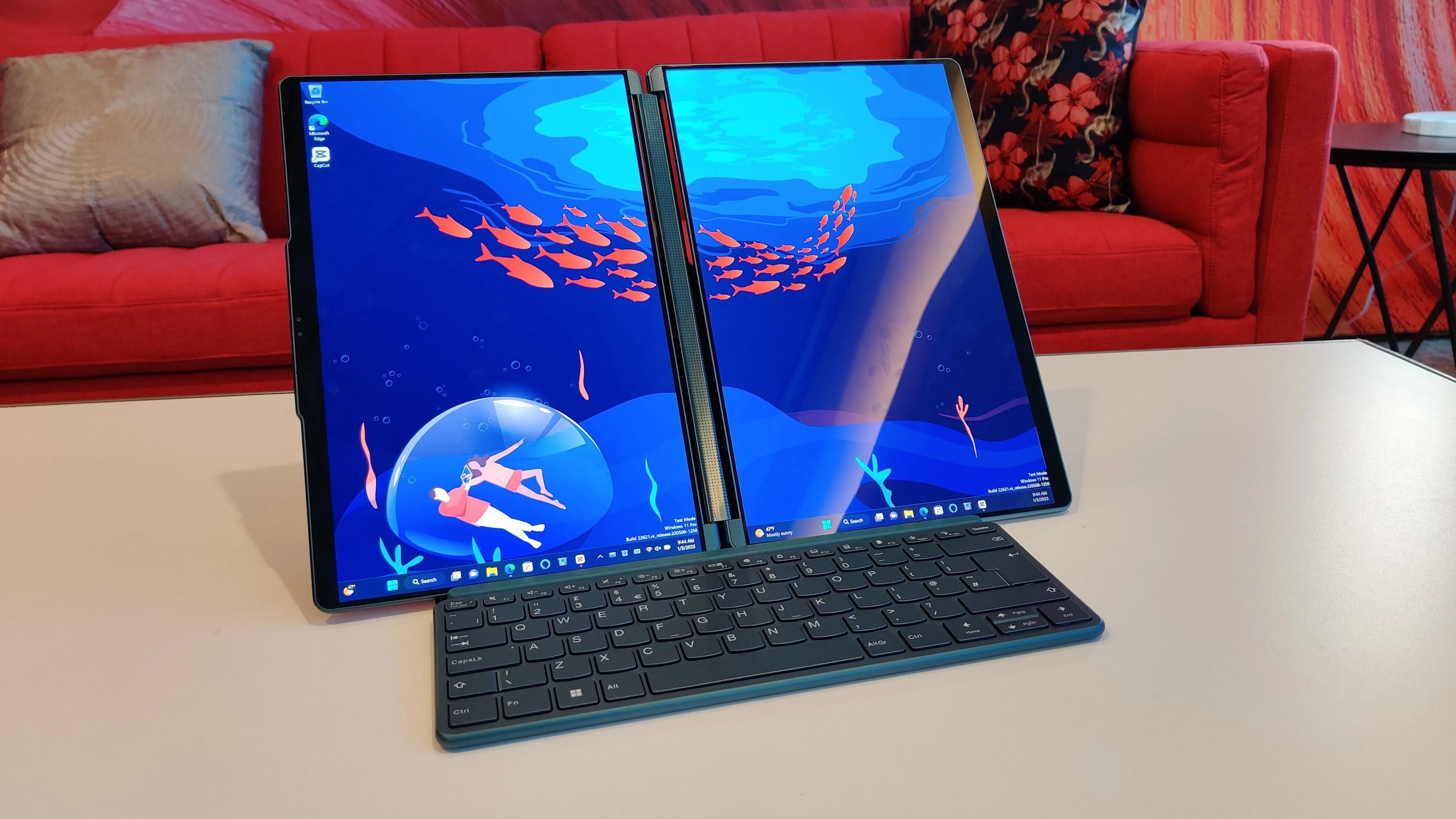 Ces 2023 First Look Dual Oled Panels In Lenovo S Yoga Book 9I Will Have You Seeing Double Pcmag