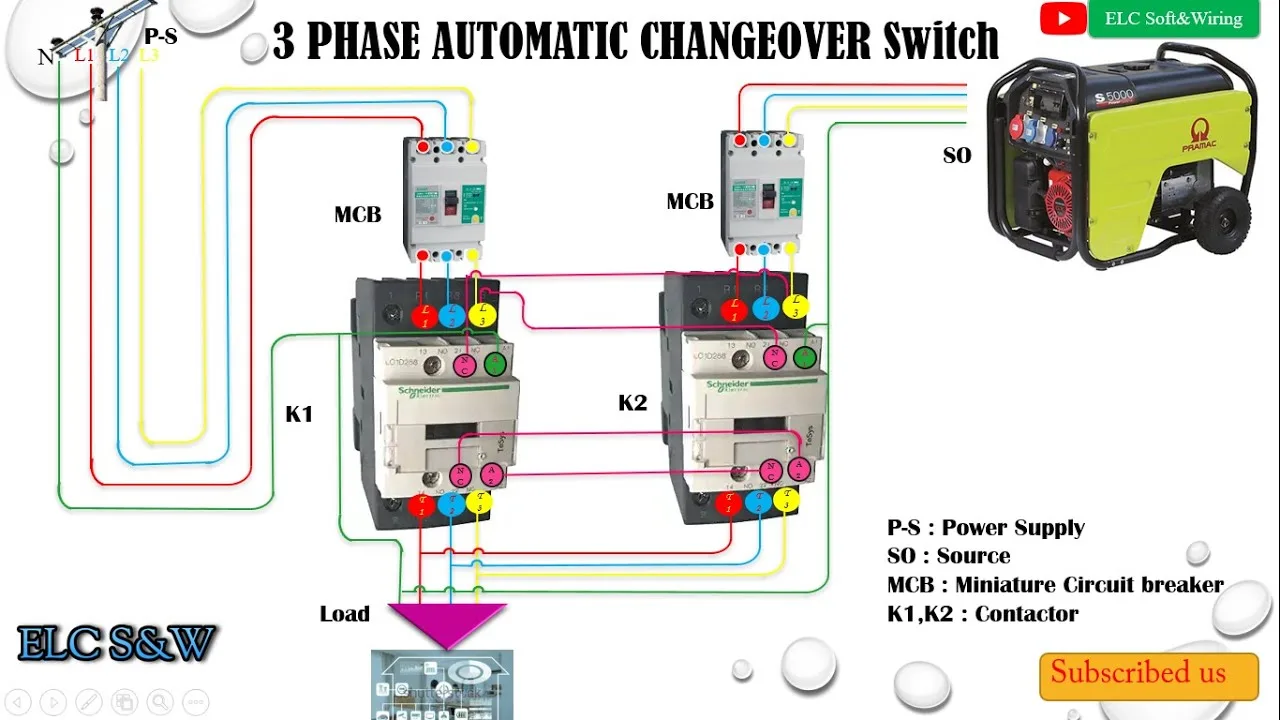 Change Over Switch Wiring Diagram Pdf
