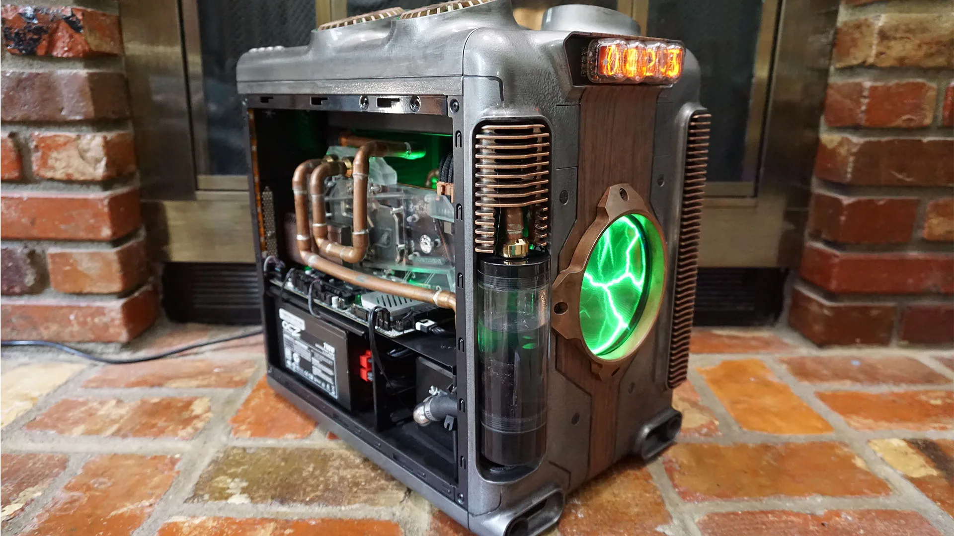 Check Out The Plasma Disk On This Steampunk Gaming Pc Build Custom Pc