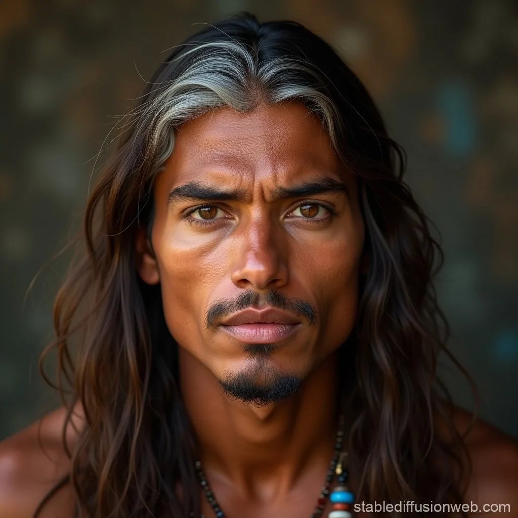 Cherokee Native American Man Portrait Stable Diffusion Online