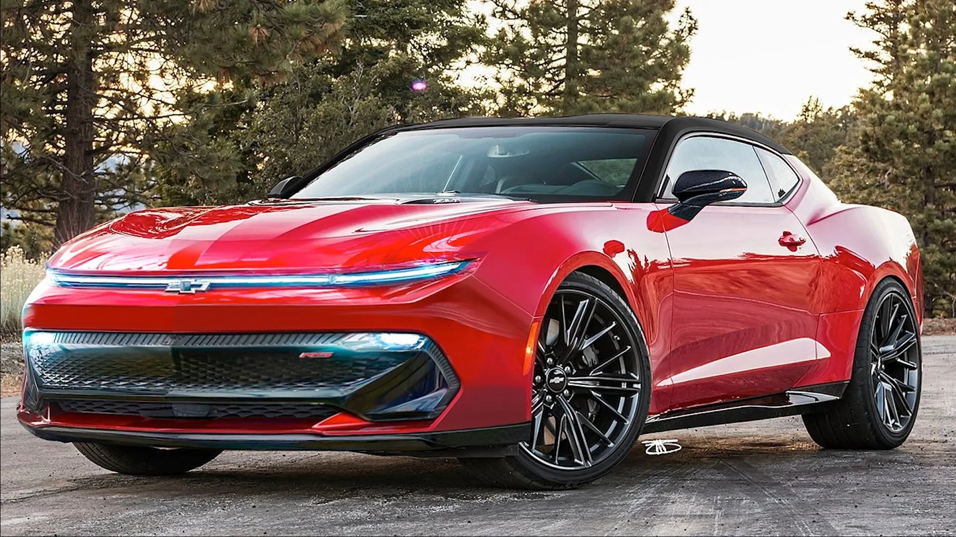 Chevrolet Camaro Ev Rendering Imagines Zero Emission Pony Car With Equinox Ev Styling