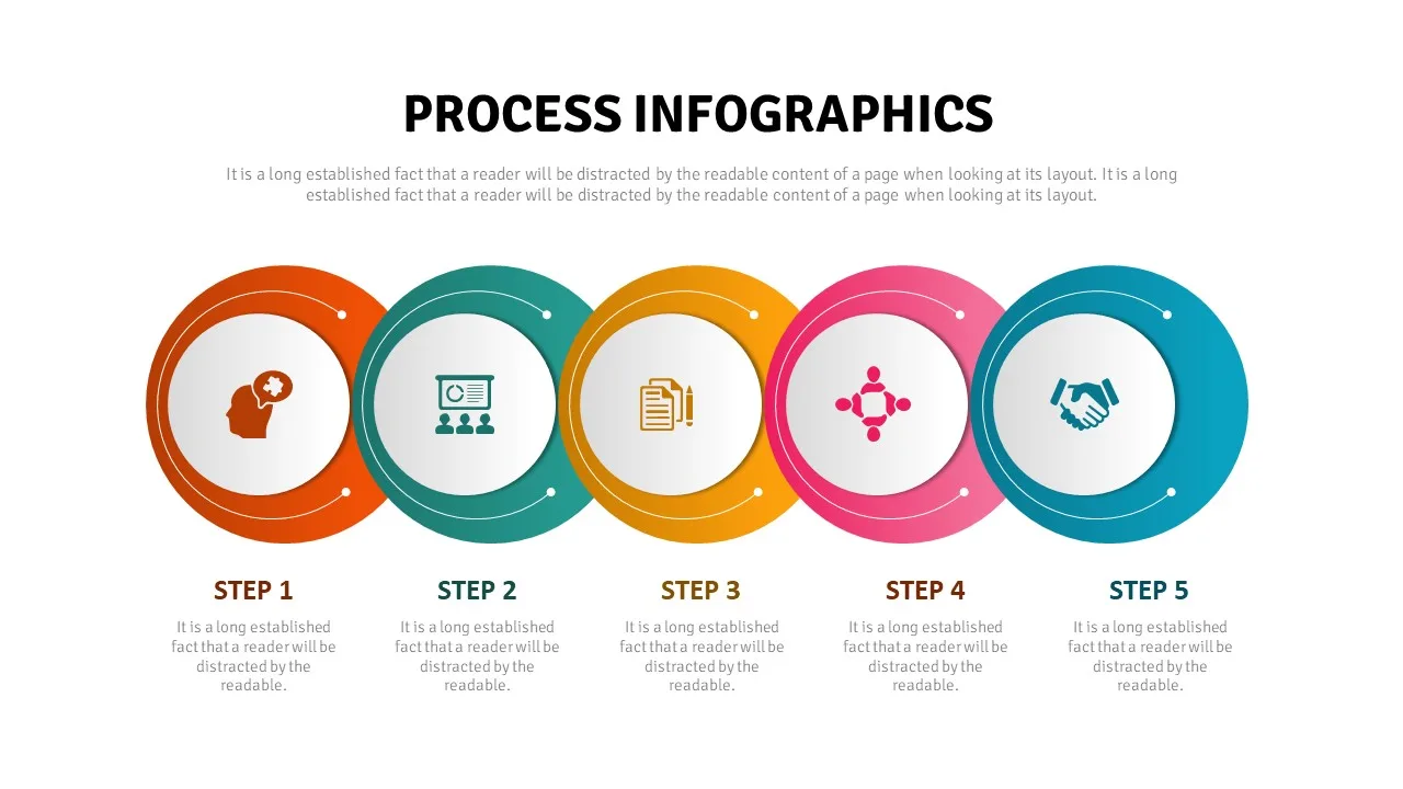 Chevron Process Flow Diagram For Powerpoint And Google Slides Slidekit