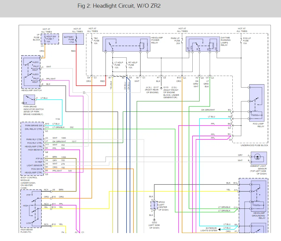 Chevy Headlight Wiring Diagram