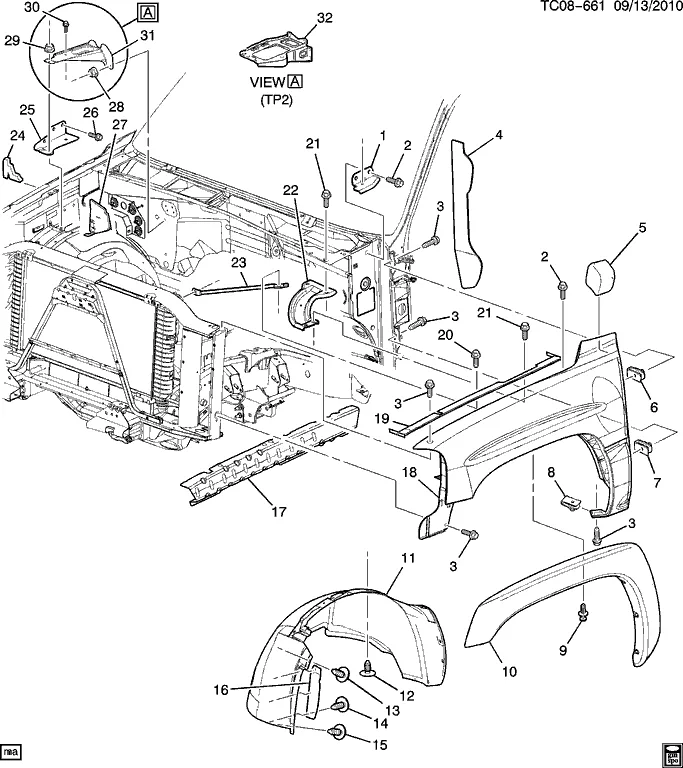 Chevy Silverado Body Parts Diagram