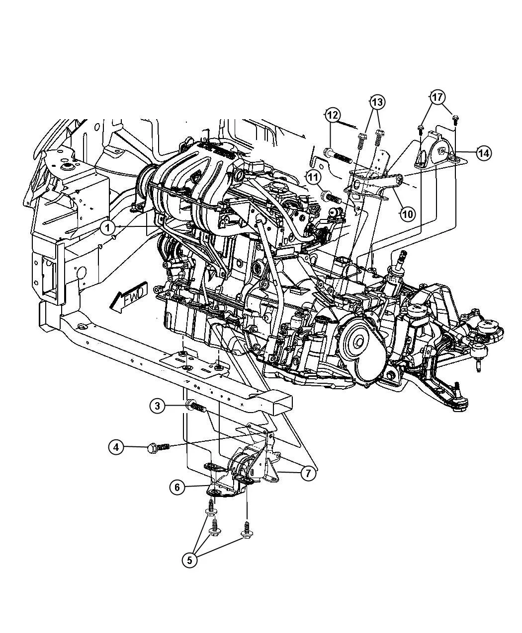 Chrysler Voyager Strut Engine Intake Manifold Center Support 04781482Aa Mopar Parts