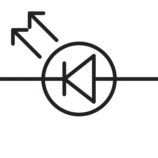 Circuit Diagram Diode Emitting Led Light Science Icon Download On Iconfinder