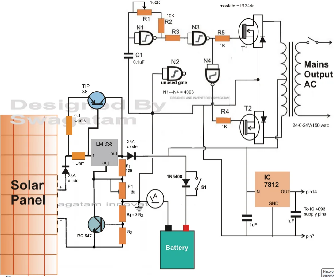 Circuit Diagram Of Solar Charge Controller How To Make Solar