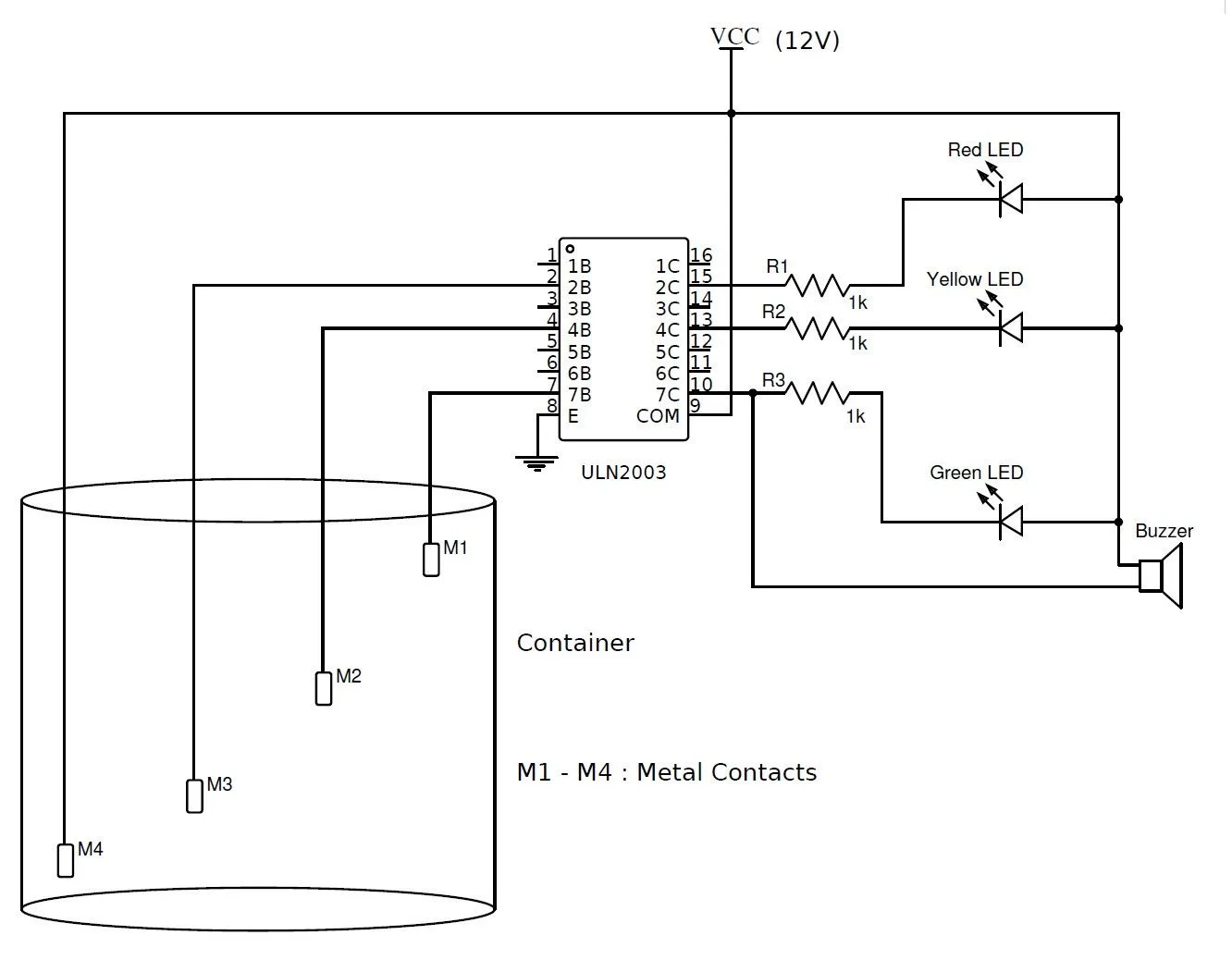 Circuit Diagram Of Water Level Indicator Using Seven Segment