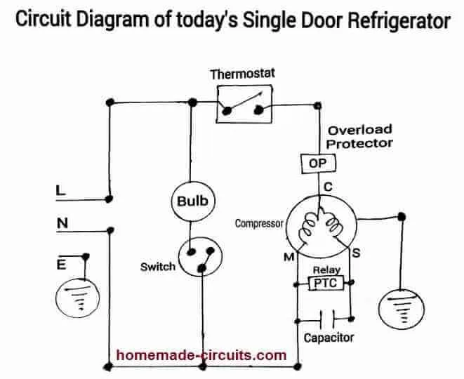 Circuit Diagram Refrigerator Fridge Schematics Wiring Diagram