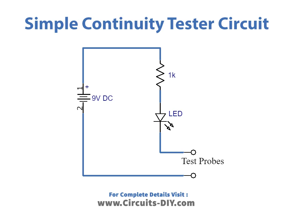 Circuit Diagram Tester Continuity Tester Circuit Diagram Using Transistors