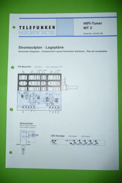 Circuit Diagrams Schaltpläne Pour Telefunken Mt 2 Original Eur 7 07 Picclick Fr