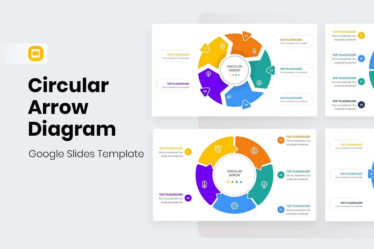 Circular Arrow Diagram Google Slides Template Nulivo Market