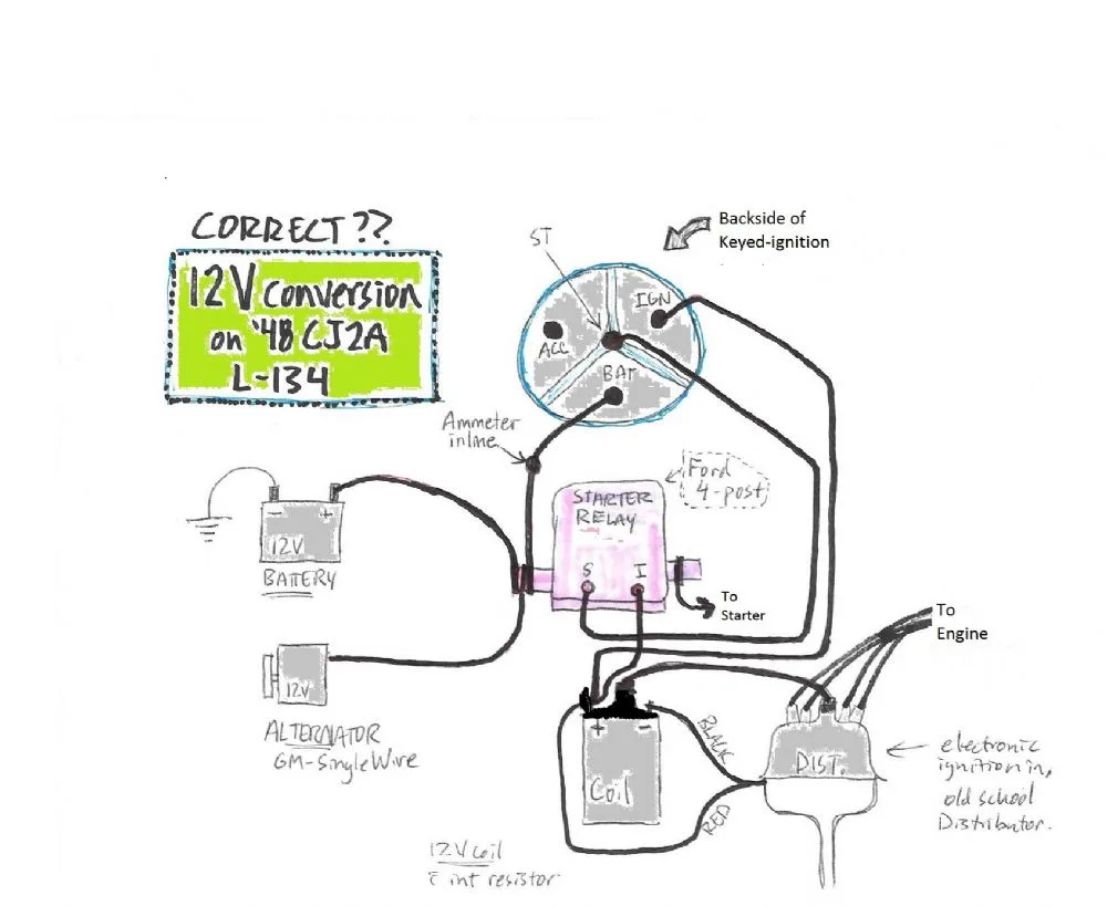 Cj2A 12 Volt Wiring Diagram Weavemed