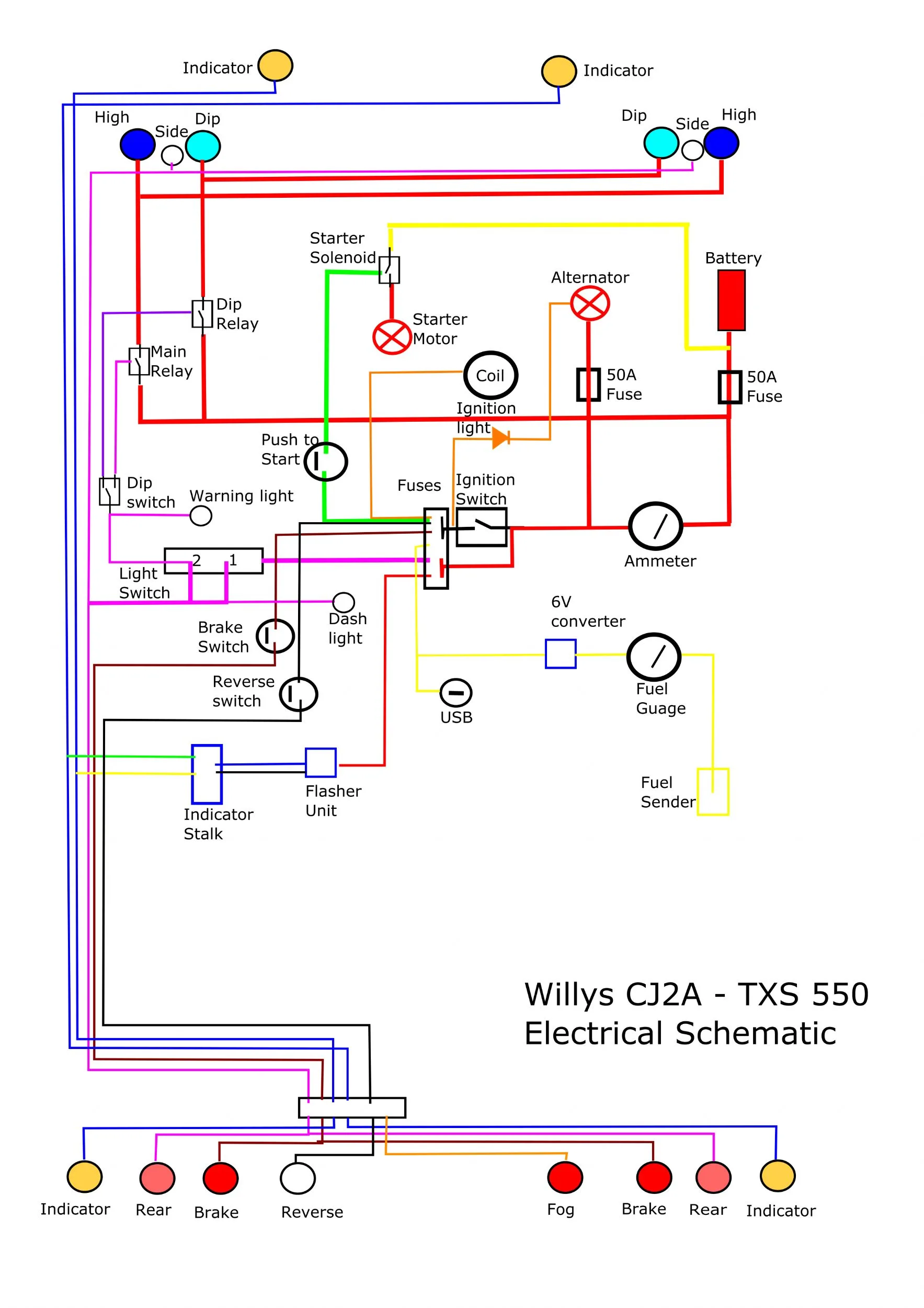 Cj2A 12V Wiring The Cj2A Page Forums Page 1