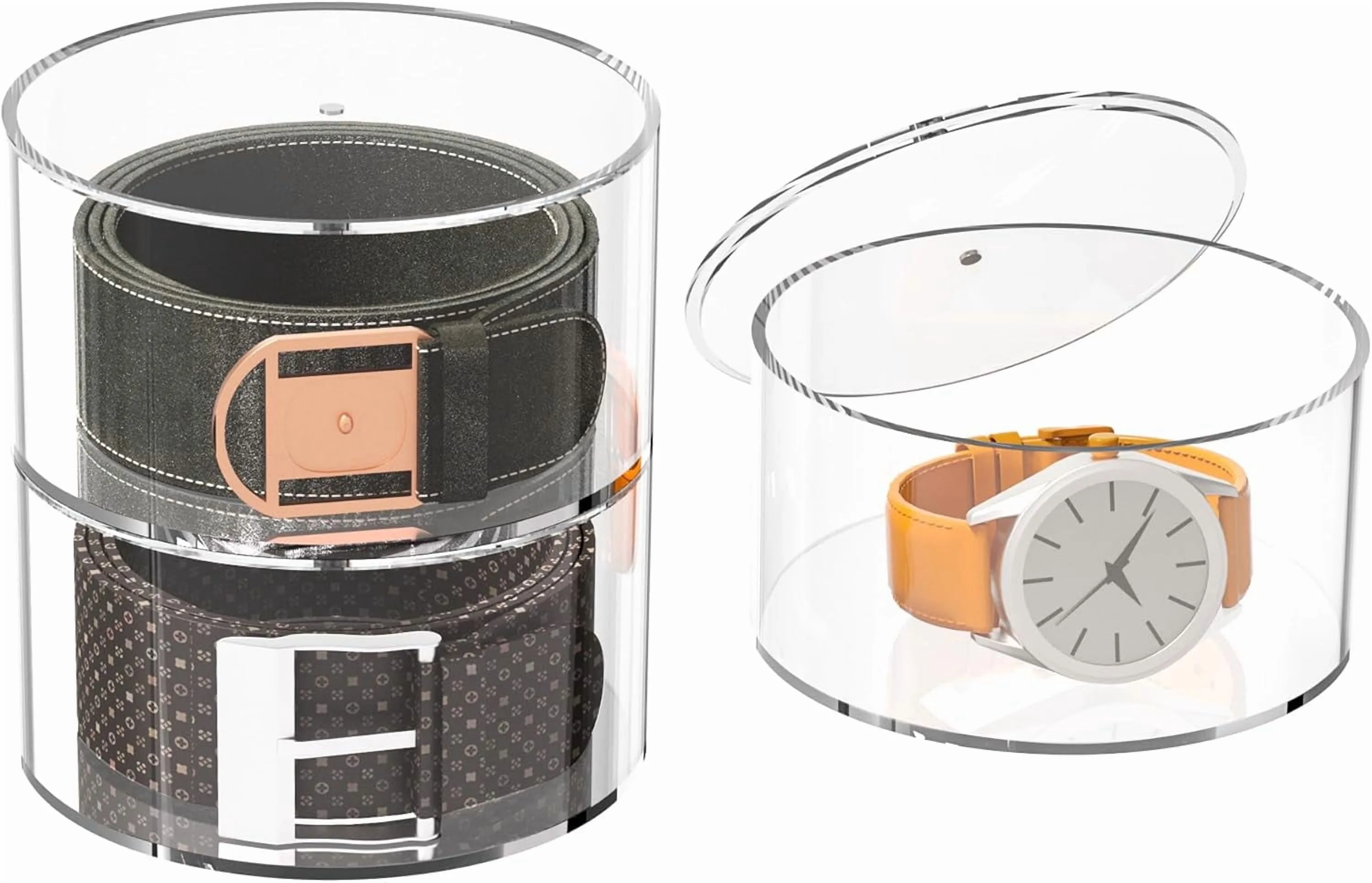 Clear Acrylic Belt Organizer For Closet Belt Holder For Accessories Scarves Ties Jewelry