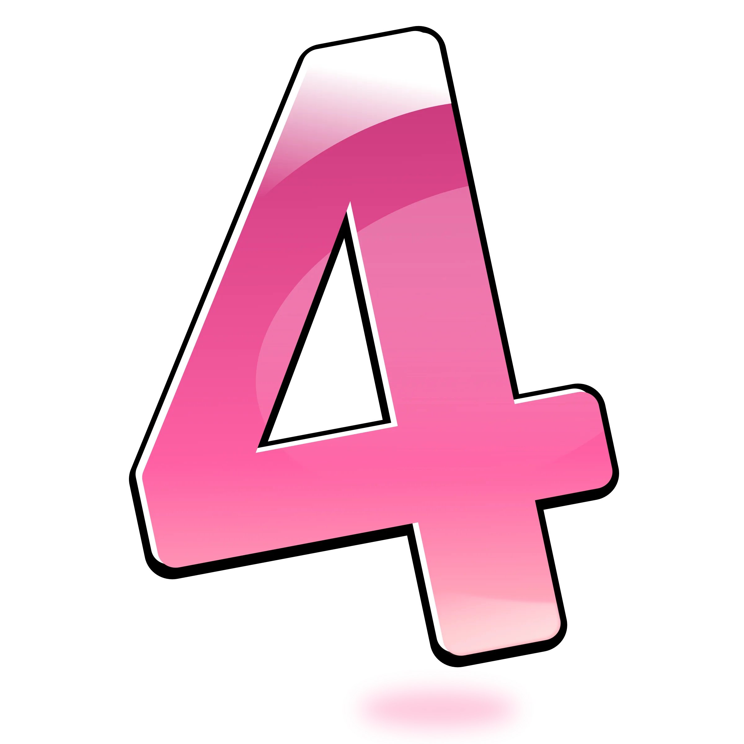 Clipart Glossy Number Four